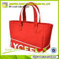 2013 customized logo red tote bag textile shopping bag
